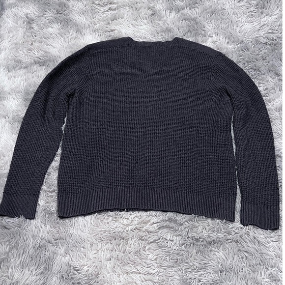 Banana Republic Men's Textured Knit Sweater Dark Gray Crew Neck Size XL - Picture 3 of 6